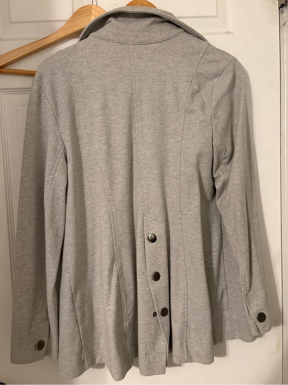 Light Gray Button-Front Jacket - Picture 3 of 3